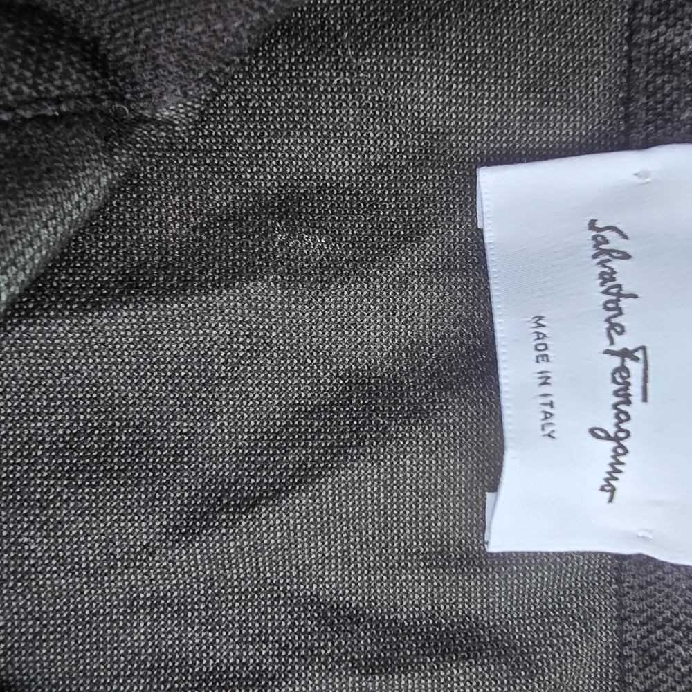 Salvatore Ferragamo Dark Green Polo with Black Collar - Picture 9 of 9